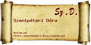 Szentpéteri Dóra névjegykártya